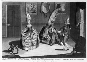 Kostschoolopleiding of de verfranste jonge dame, 1839 door Matthew or Matthias Darly